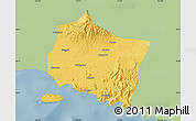 Savanna Style Map of Kab. Jember, single color outside