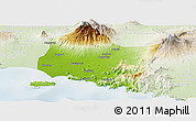 Physical Panoramic Map of Kab. Jember, lighten