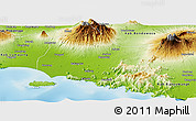 Physical Panoramic Map of Kab. Jember