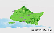 Political Panoramic Map of Kab. Jember, single color outside