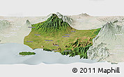 Satellite Panoramic Map of Kab. Jember, lighten