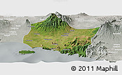Satellite Panoramic Map of Kab. Jember, lighten, semi-desaturated