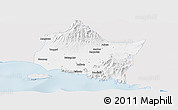 Silver Style Panoramic Map of Kab. Jember, single color outside