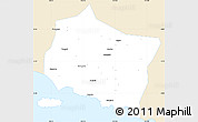 Classic Style Simple Map of Kab. Jember, single color outside