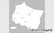 Gray Simple Map of Kab. Jember, cropped outside