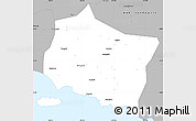 Gray Simple Map of Kab. Jember