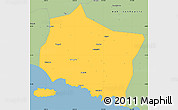 Savanna Style Simple Map of Kab. Jember