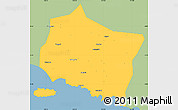 Savanna Style Simple Map of Kab. Jember, single color outside