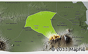 Physical 3D Map of Kab. Jombang, darken, semi-desaturated