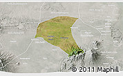 Satellite 3D Map of Kab. Jombang, lighten, semi-desaturated