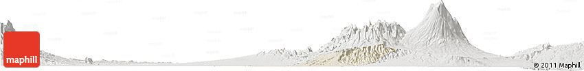 Shaded Relief Horizon Map of Kab. Jombang, lighten, semi-desaturated