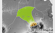 Physical Map of Kab. Jombang, desaturated