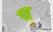 Physical Map of Kab. Jombang, lighten, desaturated