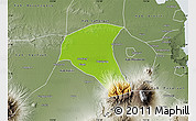 Physical Map of Kab. Jombang, semi-desaturated