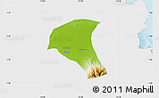 Physical Map of Kab. Jombang, single color outside