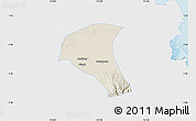 Shaded Relief Map of Kab. Jombang, single color outside