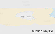 Classic Style Panoramic Map of Kab. Jombang, single color outside