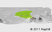 Physical Panoramic Map of Kab. Jombang, lighten, desaturated
