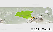 Physical Panoramic Map of Kab. Jombang, lighten, semi-desaturated