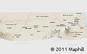 Shaded Relief Panoramic Map of Kab. Jombang