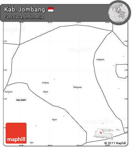 Blank Simple Map of Kab. Jombang