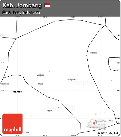 Blank Simple Map of Kab. Jombang