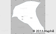 Gray Simple Map of Kab. Jombang, single color outside