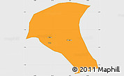 Political Simple Map of Kab. Jombang, single color outside