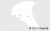 Silver Style Simple Map of Kab. Jombang, single color outside