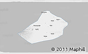 Gray 3D Map of Kab. Kediri, single color outside