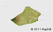 Satellite 3D Map of Kab. Kediri, single color outside