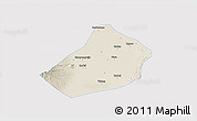 Shaded Relief 3D Map of Kab. Kediri, single color outside
