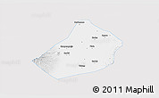 Silver Style 3D Map of Kab. Kediri, single color outside