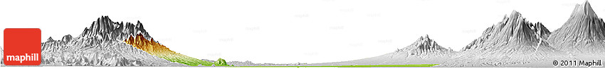 Physical Horizon Map of Kab. Kediri, lighten, desaturated