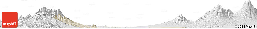 Shaded Relief Horizon Map of Kab. Kediri, lighten, desaturated