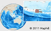 Shaded Relief Location Map of Kab. Kediri, highlighted country, highlighted parent region