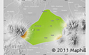 Physical Map of Kab. Kediri, lighten, desaturated
