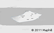 Gray Panoramic Map of Kab. Kediri, single color outside
