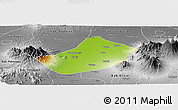 Physical Panoramic Map of Kab. Kediri, desaturated