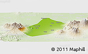Physical Panoramic Map of Kab. Kediri, lighten