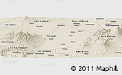 Shaded Relief Panoramic Map of Kab. Kediri