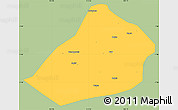 Savanna Style Simple Map of Kab. Kediri, single color outside