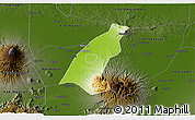 Physical 3D Map of Kab. Madiun, darken