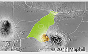 Physical 3D Map of Kab. Madiun, desaturated