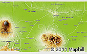 Physical 3D Map of Kab. Madiun