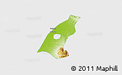 Physical 3D Map of Kab. Madiun, single color outside