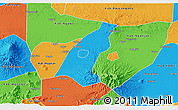 Political 3D Map of Kab. Madiun
