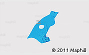 Political 3D Map of Kab. Madiun, single color outside