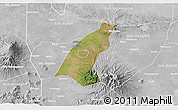 Satellite 3D Map of Kab. Madiun, lighten, desaturated