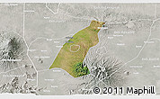Satellite 3D Map of Kab. Madiun, lighten, semi-desaturated